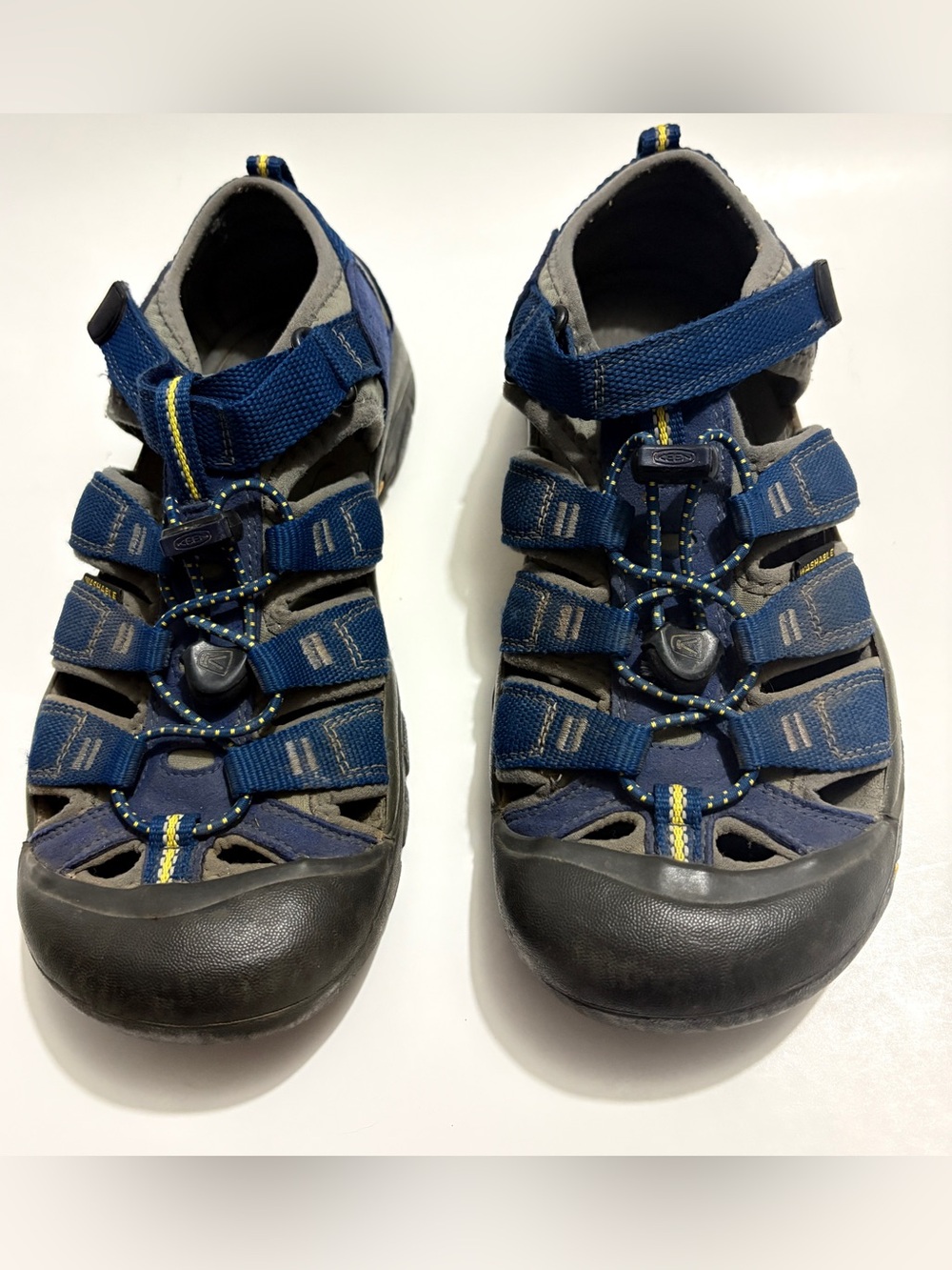 KEEN Kids Newport H2 Sandals Blue Yellow Size 5 Style 1009962 Water Shoes Hiking